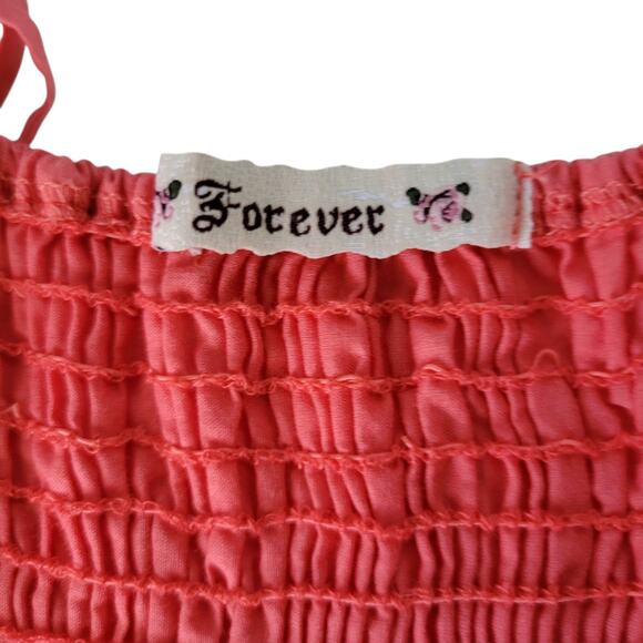 Vintage Forever 21 Y2K Babydoll Flamingo Dress Cottagecore Coastal Boho Small - Picture 7 of 10